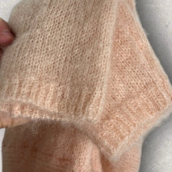 Sezane Amandine Mohair Gilet Hooded Sweater Nude Pink Size Small French Knit S - Picture 8 of 13